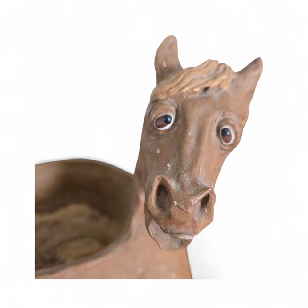 Vintage Dave Grossman Horse Planter Sneaker Pottery Folk Art Sculpture 11.5” - Picture 4 of 10